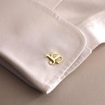 Personalized Initial Cufflinks for Men, Custom Monogram Cufflinks Gift for Groom, Groomsmen, Wedding, Father's Day, Business Suit Accessory