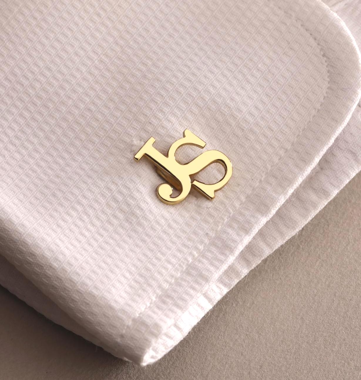 Personalized Initial Cufflinks for Men, Custom Monogram Cufflinks Gift for Groom, Groomsmen, Wedding, Father's Day, Business Suit Accessory