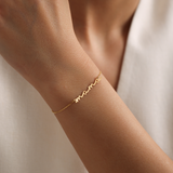 Personalized Mama Bracelet - Custom Font 14K Gold & Sterling Silver