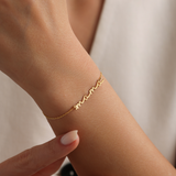 Custom Name & Birthstone Bracelet - Sterling Silver