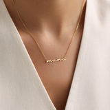 Personalized Mama Necklace - Custom Font 14K Gold & Sterling Silver