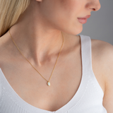 Dainty Oval Opal Necklace | 14k Gold & 925 Sterling Silver