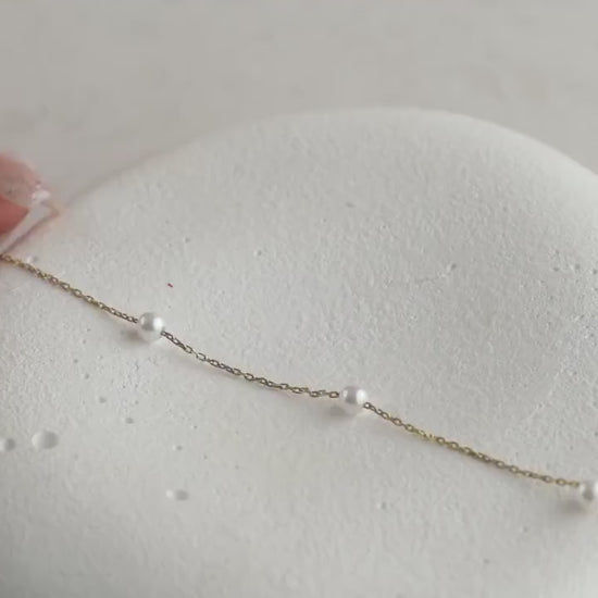 Dainty Pearl Bracelet, Wedding Jewellery, Bridesmaid Gift